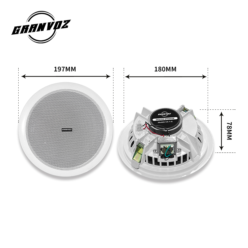 Grandix ceiling speaker 6.5 inch Aluminum woofer speaker