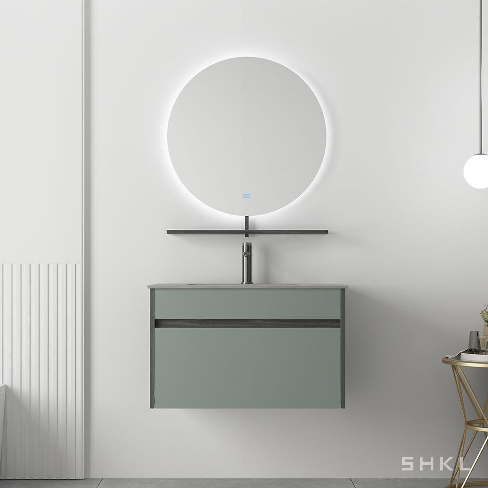 SHKL Green Wall Mounted Bathroom Vanity