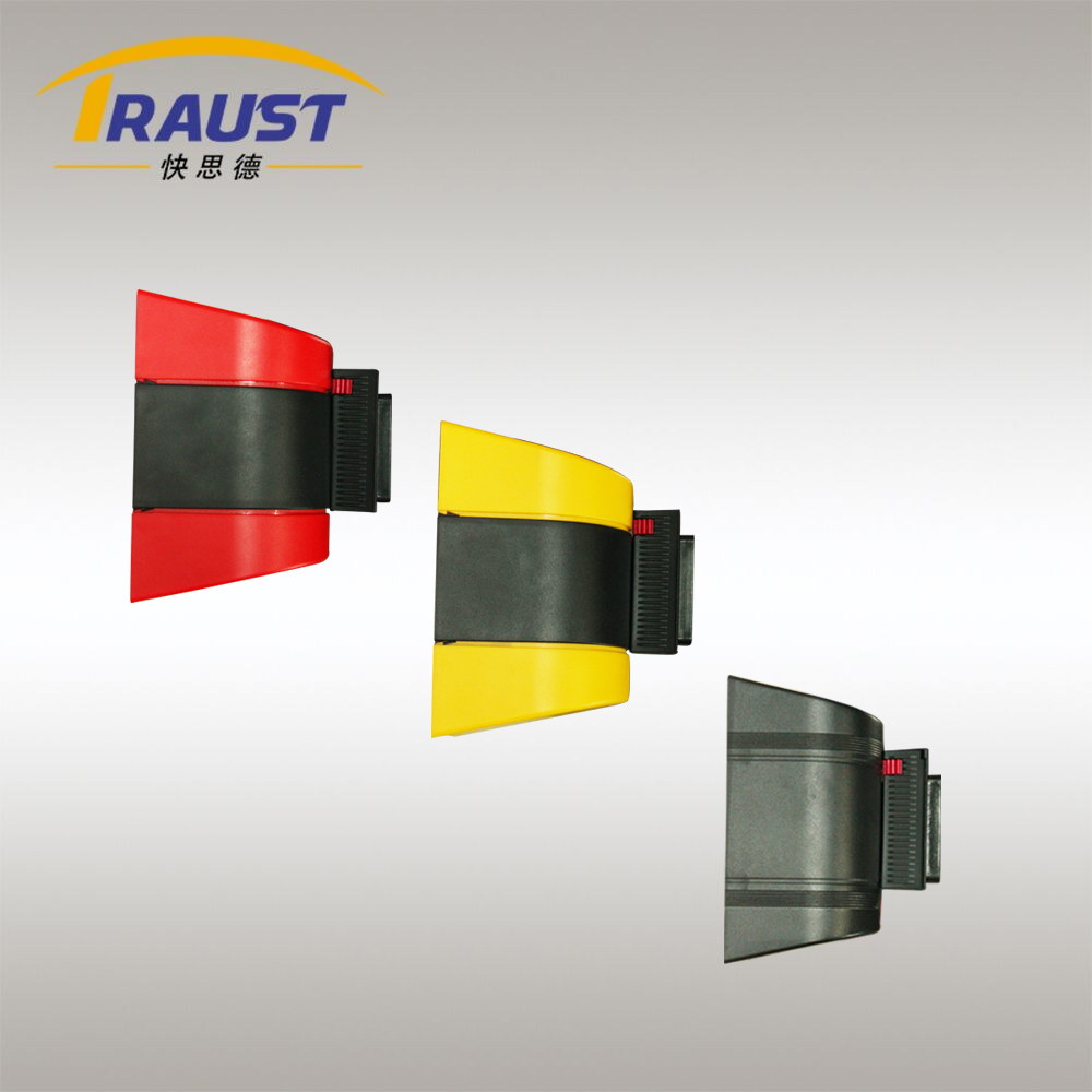 wall mounted retractable belt barrier stanchion