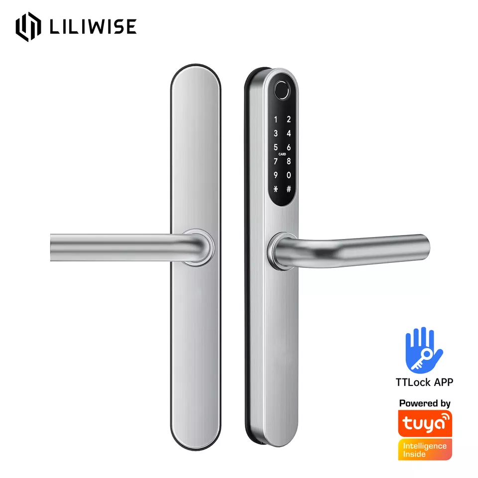 Slim waterproof Handle Smart Door Lock