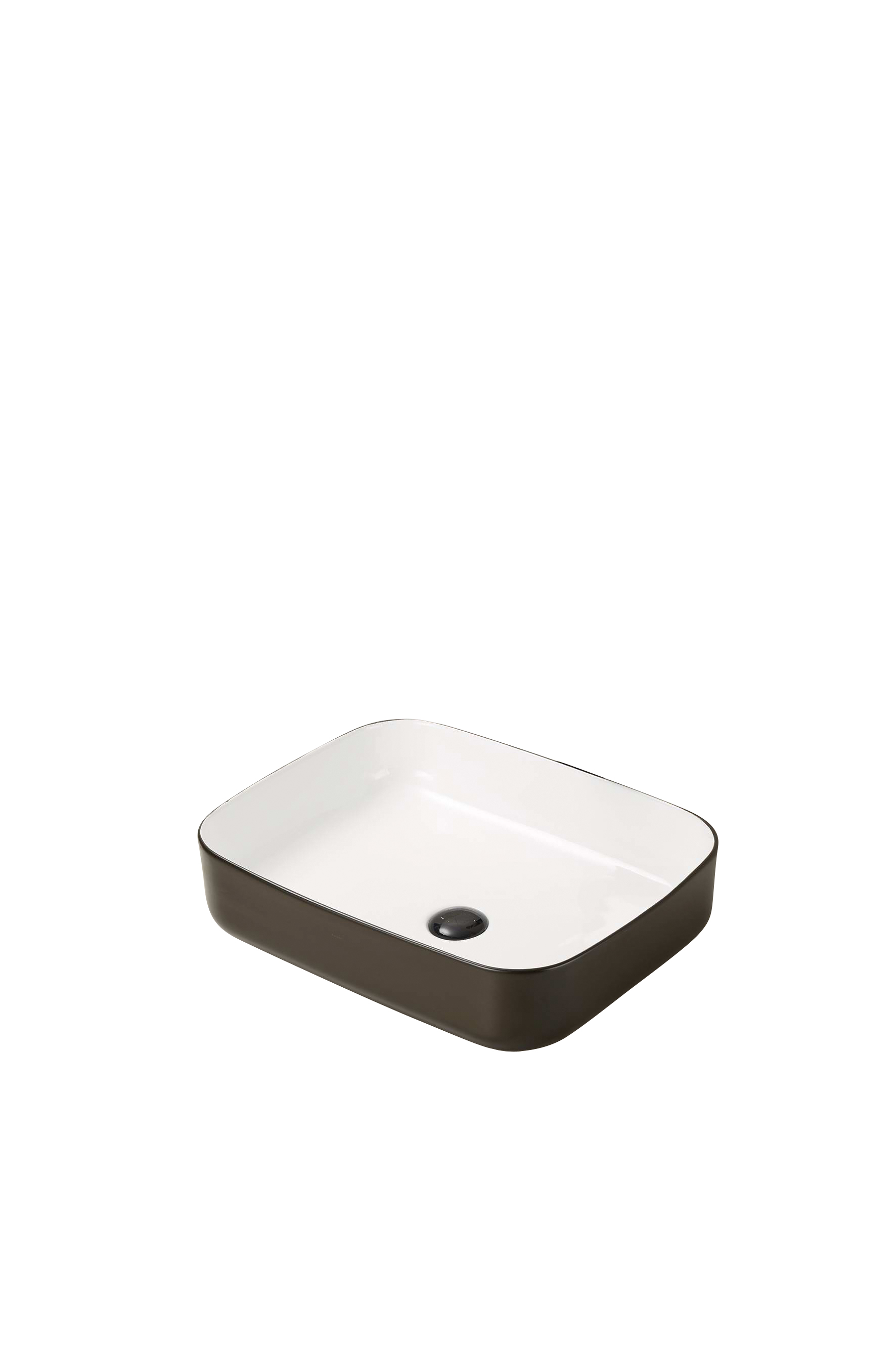 Wash Basin/ Art Basin/Color/ Matt Black And White
