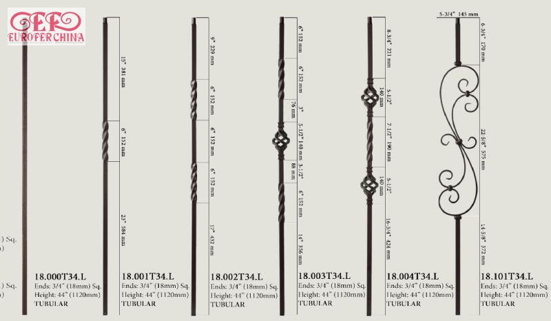 Iron balusters Stair bars MEGA COLLECTION