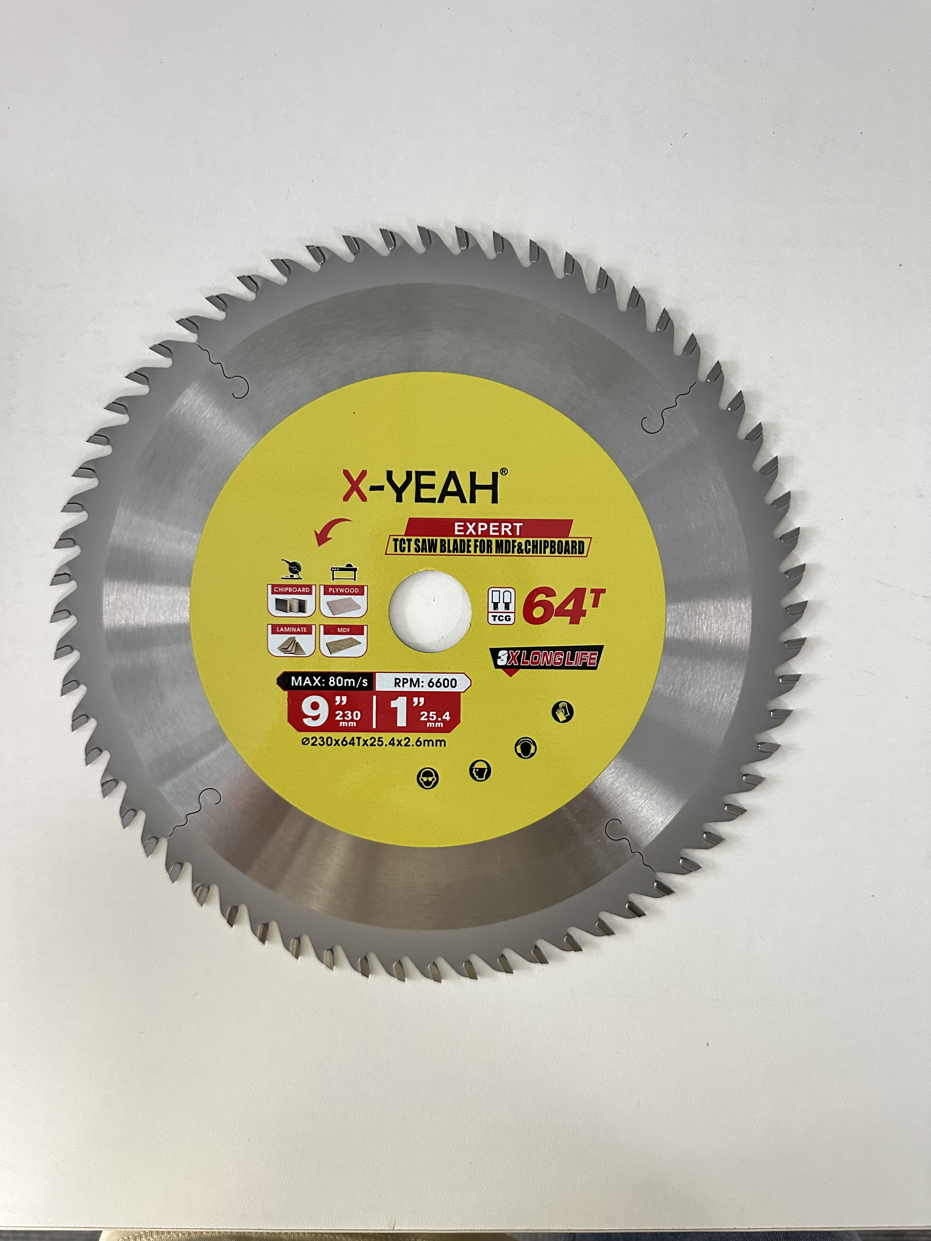 X-Yeah ，230*64T ，TCT saw blade for MDF&chipboard