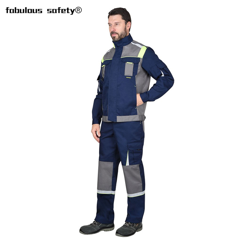 Russian Industrial Wholesale Profession Reflective Man Safety Workwear Suit