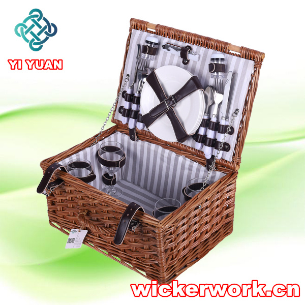 Hot Sales Handmade Wicker Picnic Basket for Gift