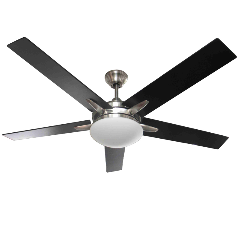 52 inch Brushed Nickel LED Ceiling Fan with Plywood Blades