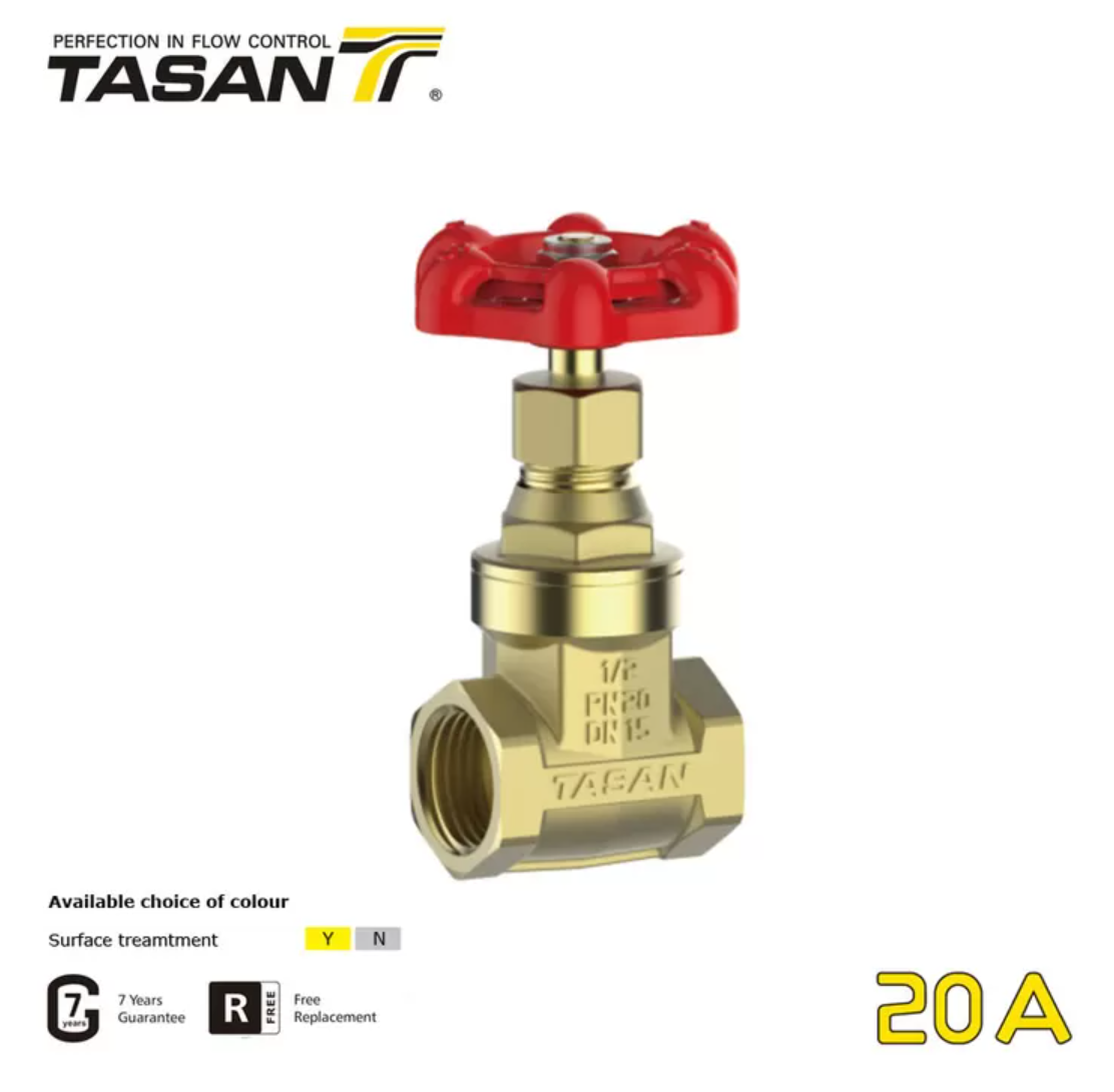 Manual DN15-100mm 1 Inch Brass Gate Valve PN20 for plumbing system 20A