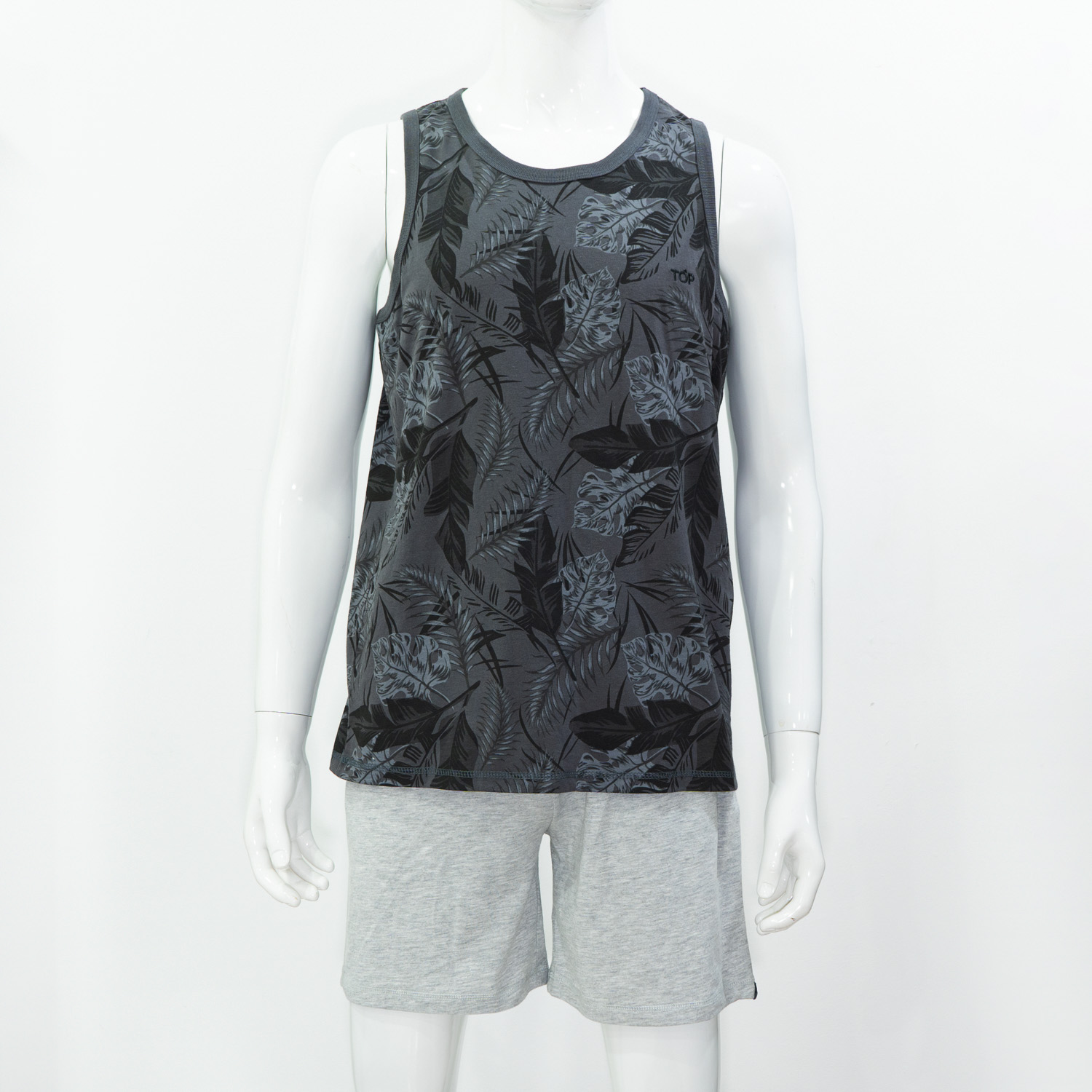 Mens Wholesale Clothes Summer Pajama Set Cheap Sleeveless Tank