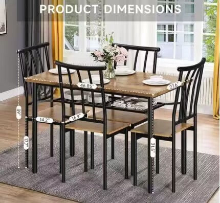 Dining table and chairs set