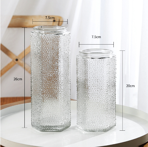 Dotted glass vase transparent large Nordic simple creative lily flower vase hydroponic flower vase