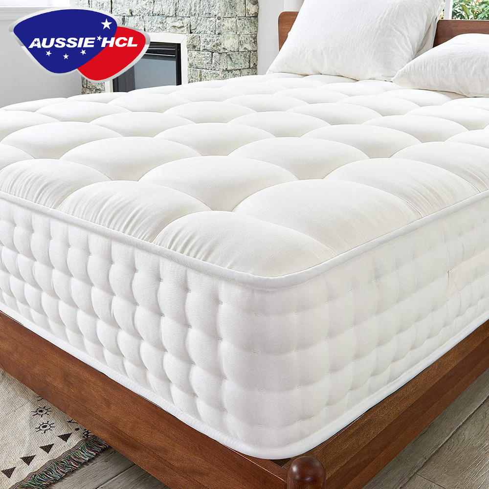 Foshan Aussie HCL hybrid mattress high density gel memory foam 5 zone pocket spring mattresses