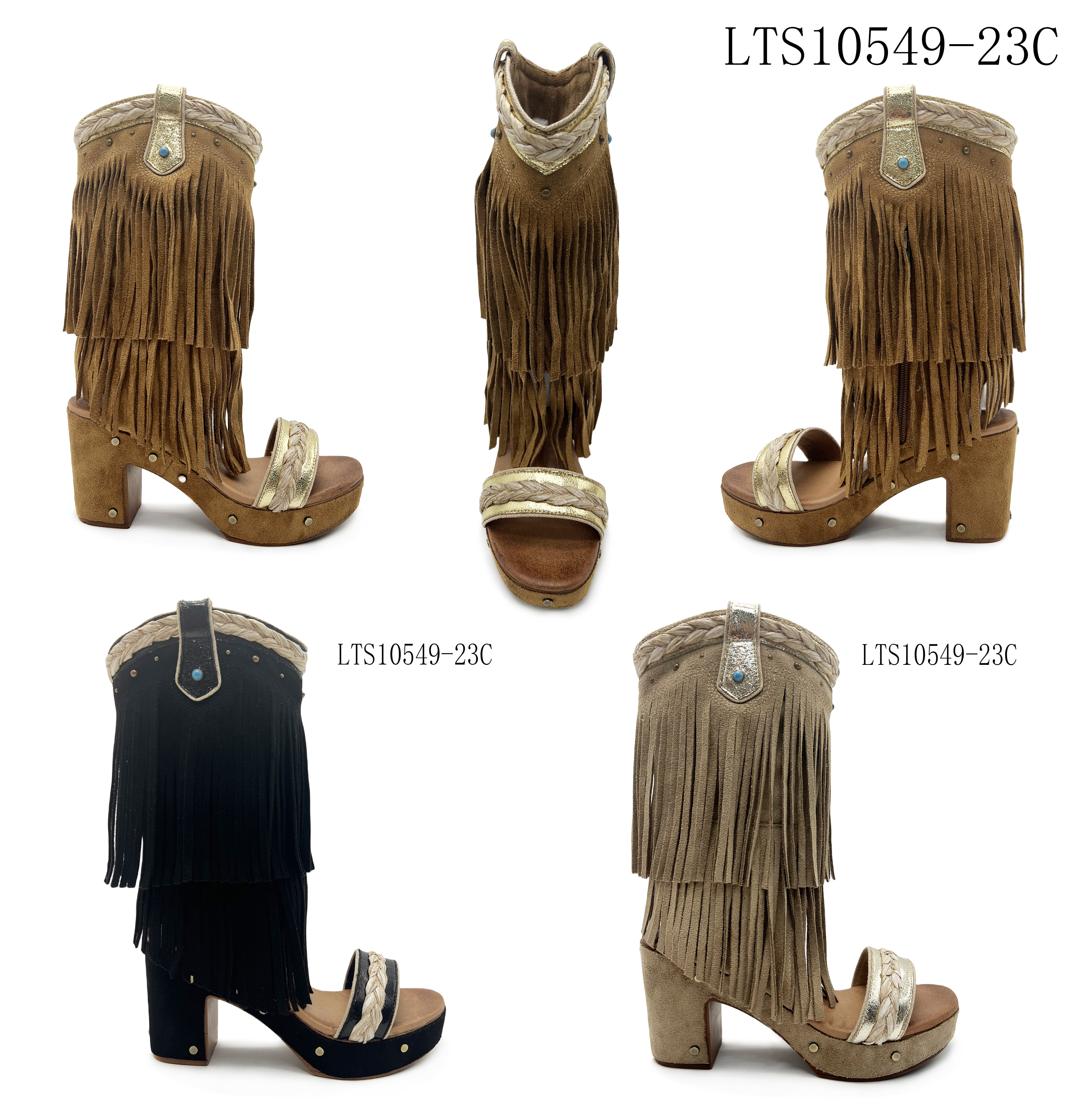 Women's fashion high-heeled knee-high boots