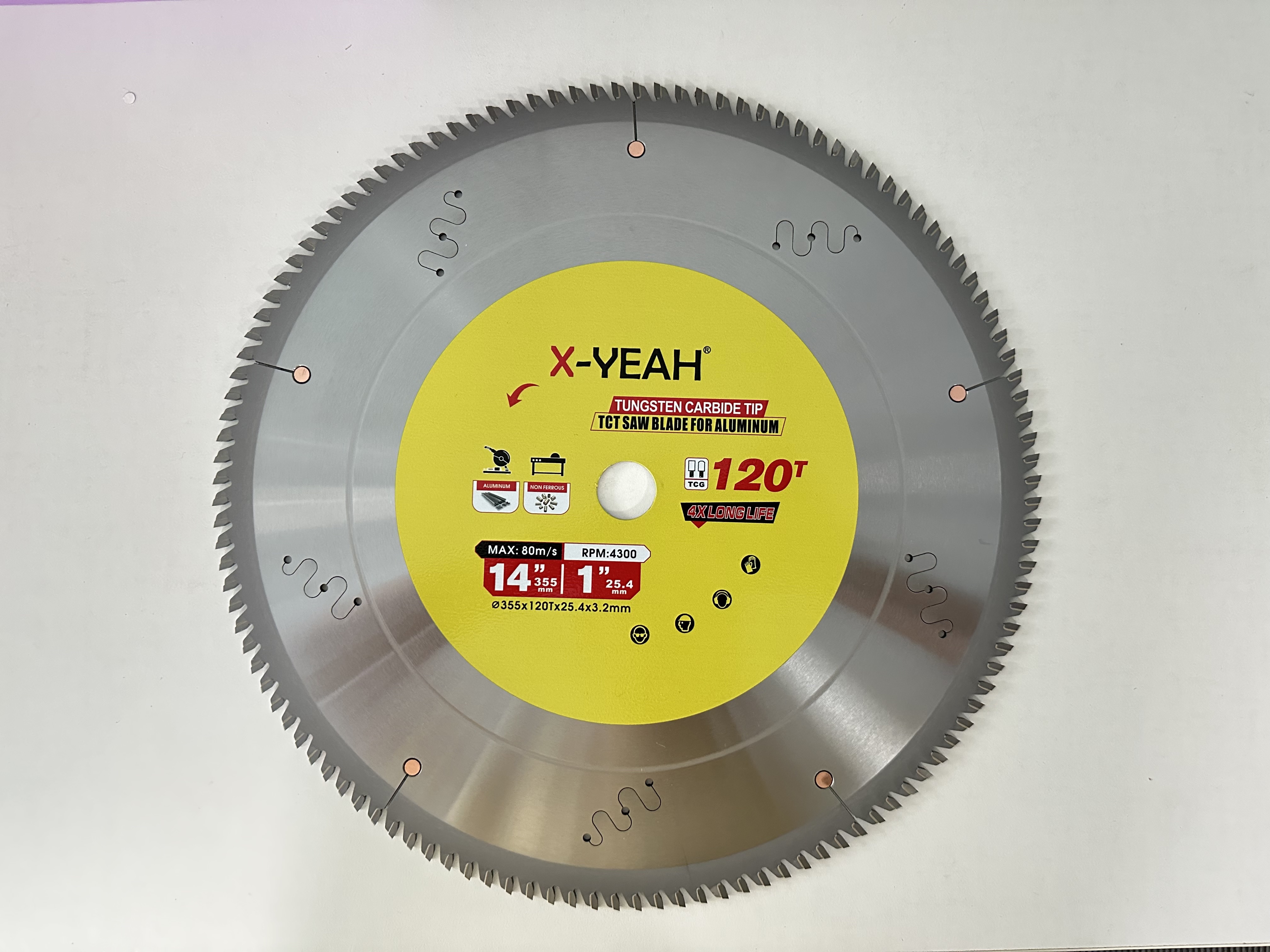 X-Yeah 355*120T TCT saw blade for Aluminum