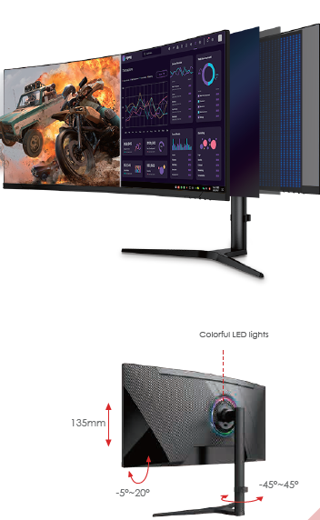 MAXPAC 34-inch LED monitor gaming offie