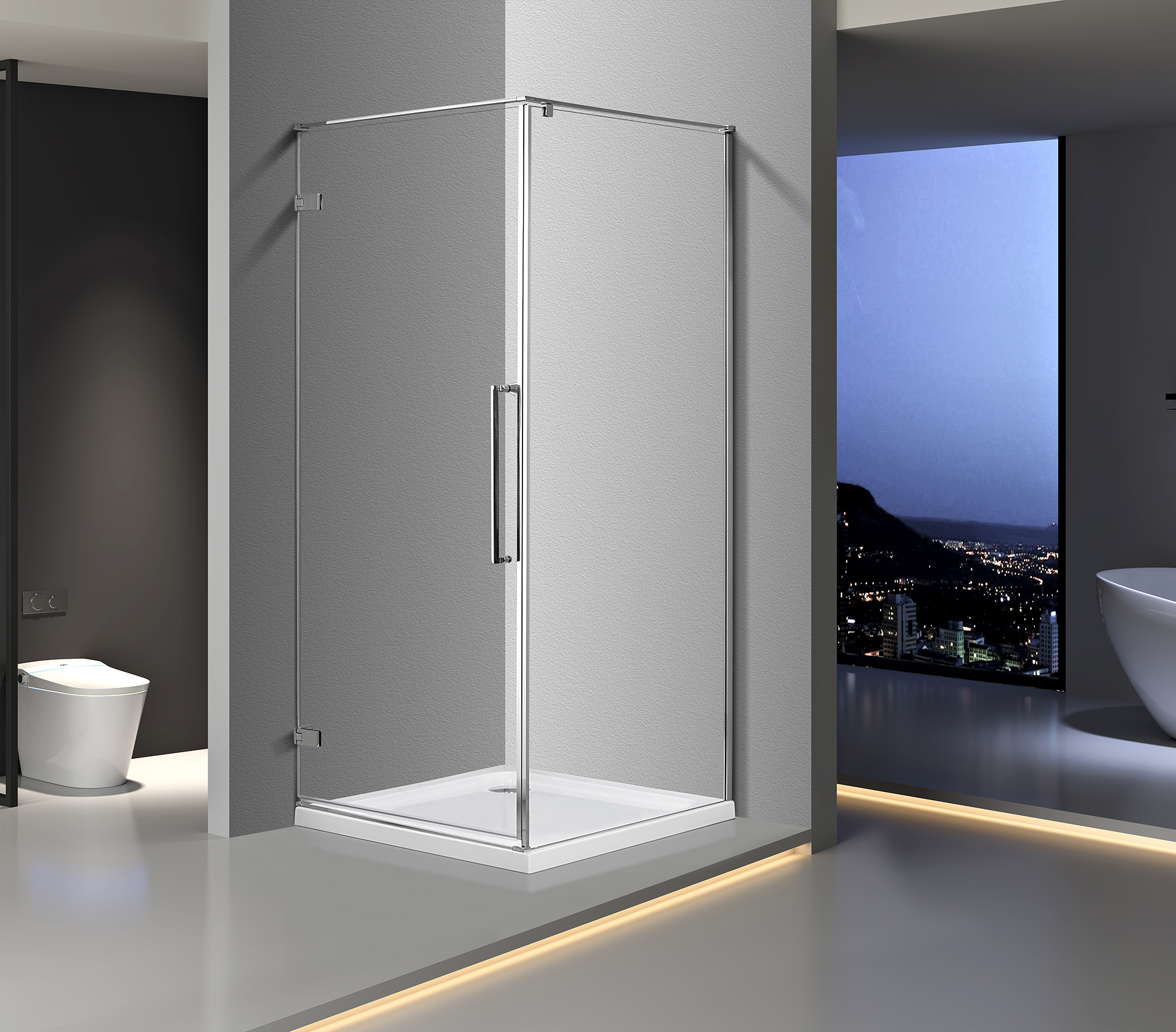 MESA JL-182-9 Shower Enclosure 8mm tempered Glass