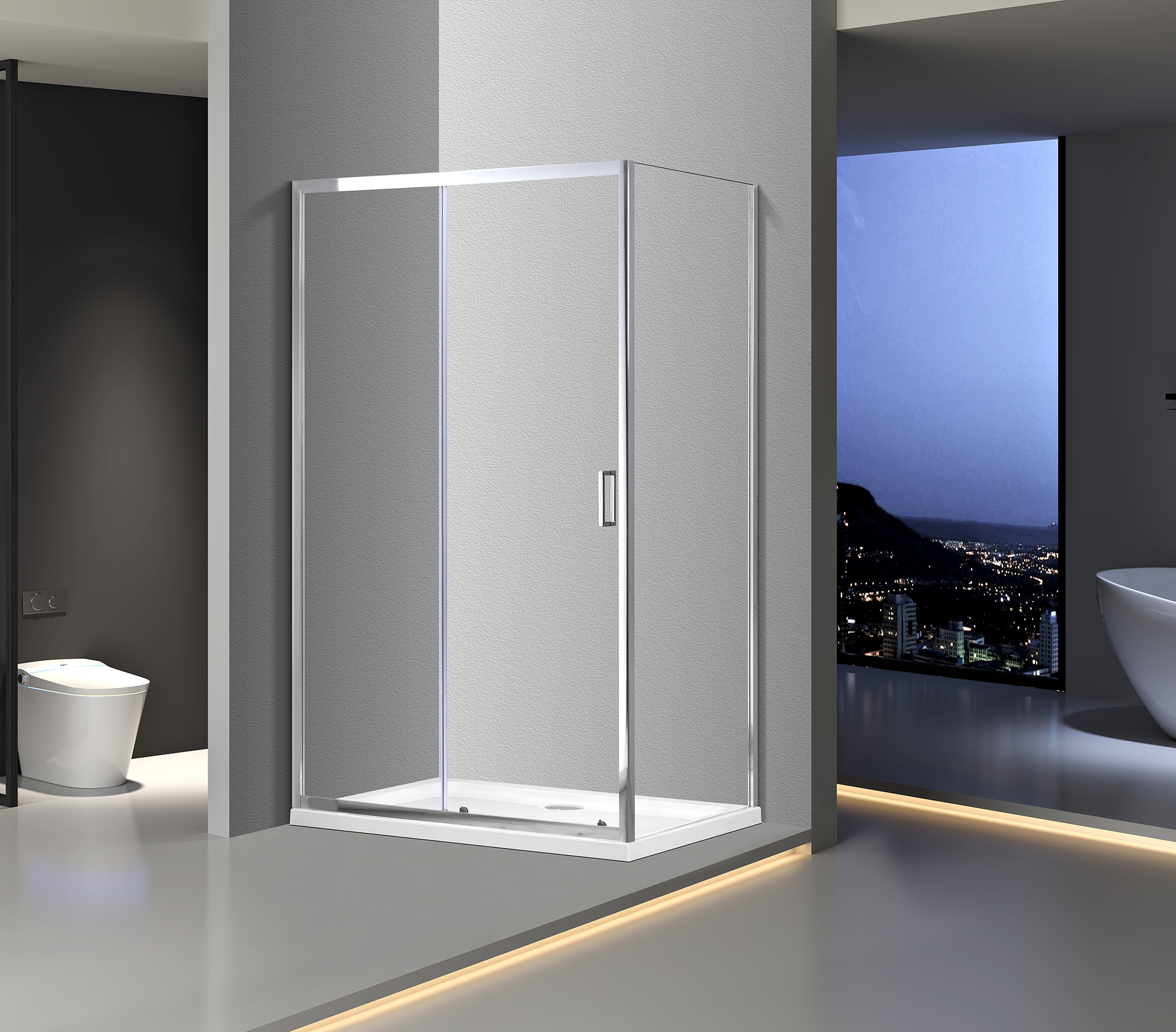 MESA A-1502-8-12 Shower Enclosure Chrome