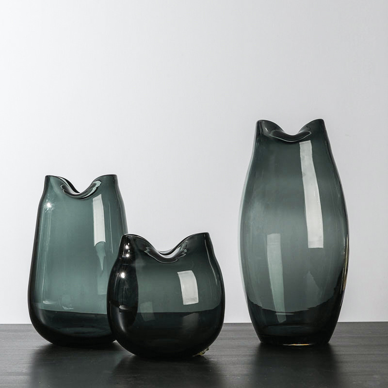 Decorative glass vases dining table living room flower vase dry flower vases Nordic creative vases