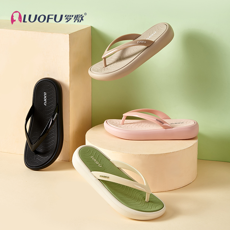 LUOFU EVA flip flops for lady sporty casual slippers beach flipflop slides