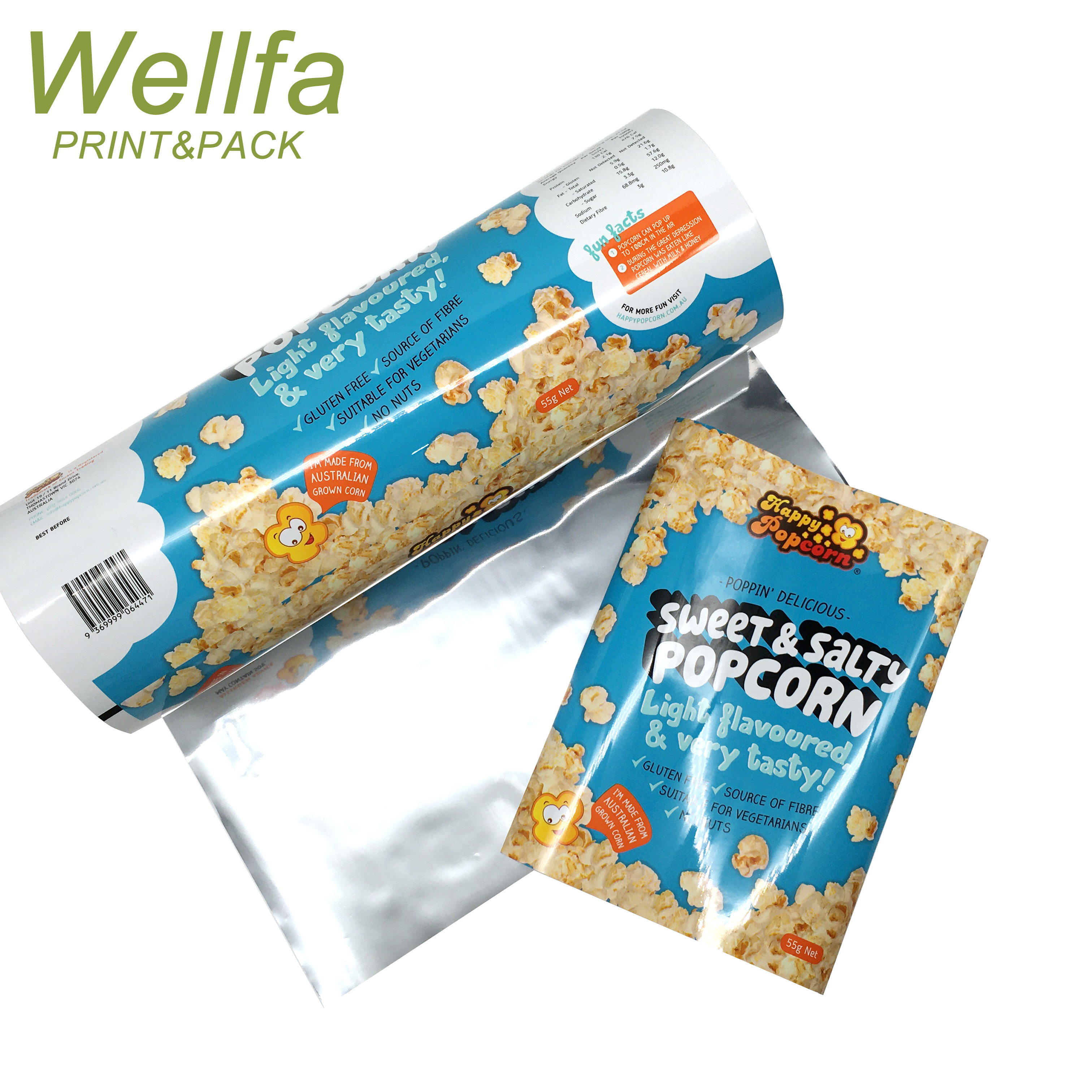 Snack popcorn Packaging Roll Film