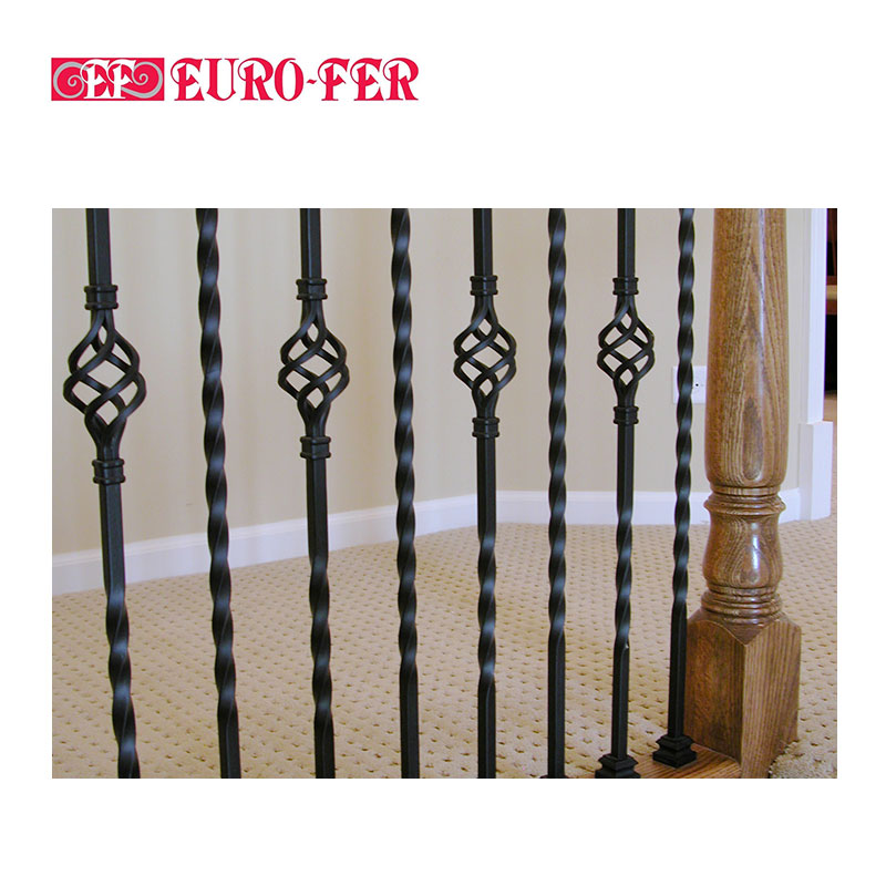 Iron stair balusters Twists and baskets collection