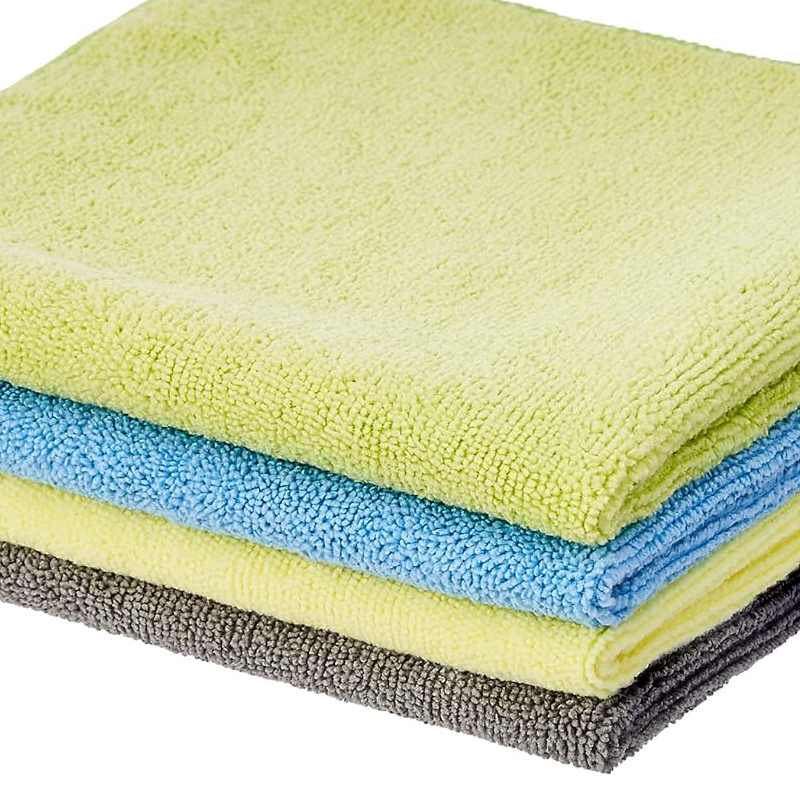 Ultra Thick Microfiber Cleaning Cloths (Set of 4, Multicolor)