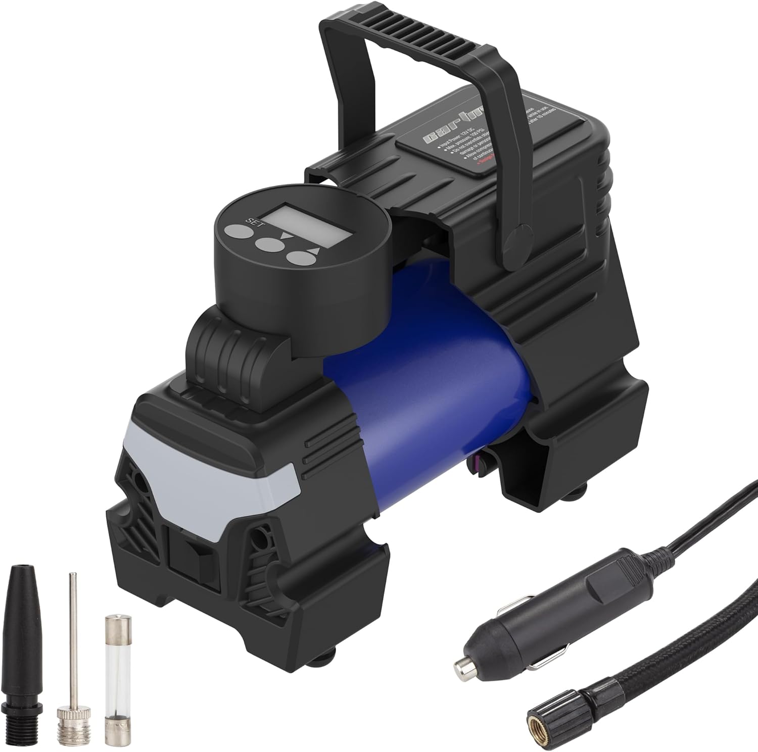 CARTMAN Air Compressor Tire Inflator Portable Air Pump for Car Tires with Digital Pressure Gauge