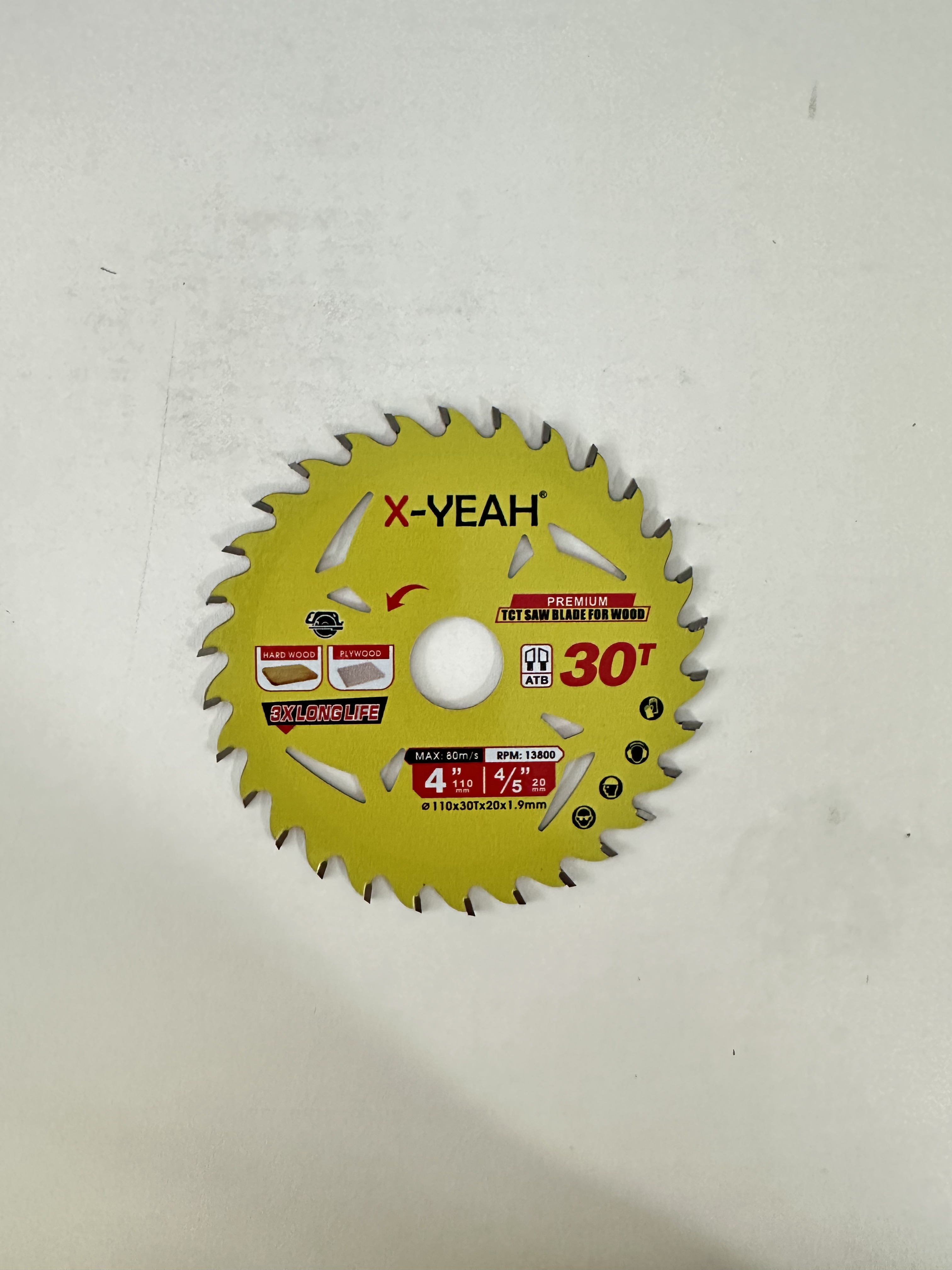 X-YEAH 4"*30T TCT Saw Blade for wood cutting
