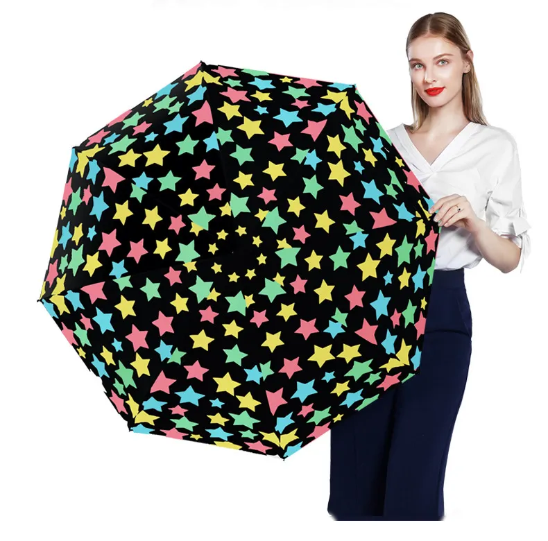 Water color changing folding umbrella