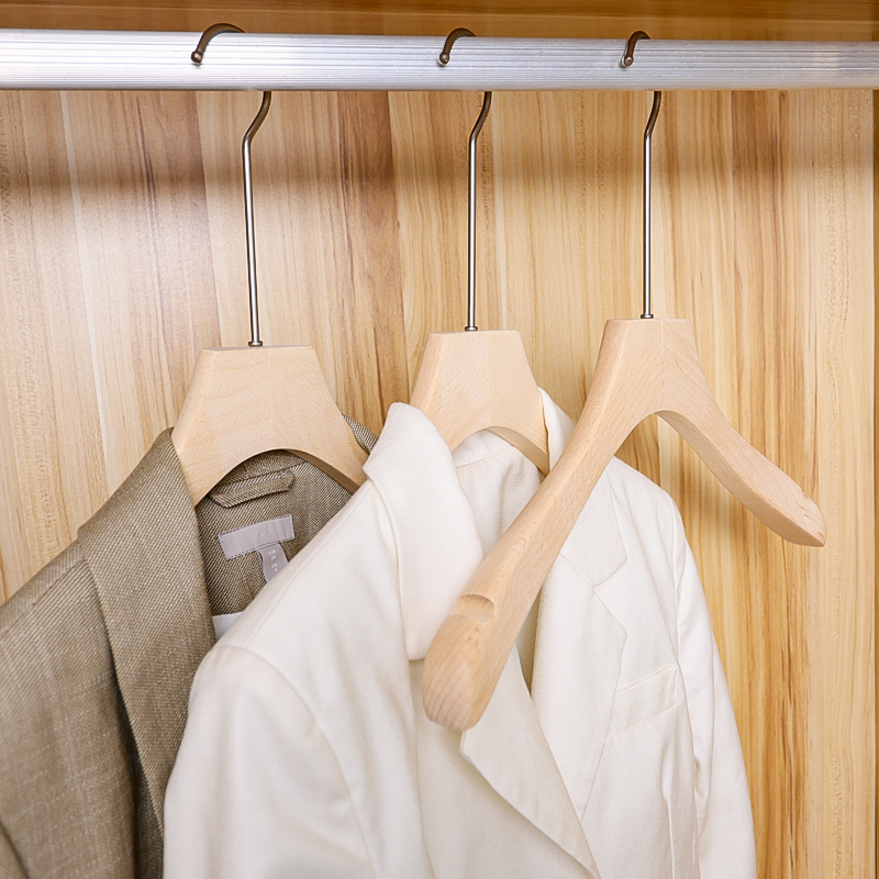 Customized High Quality Beech Solid Wood Women Hangers Wooden Clothes Hanger For Clothing Shop