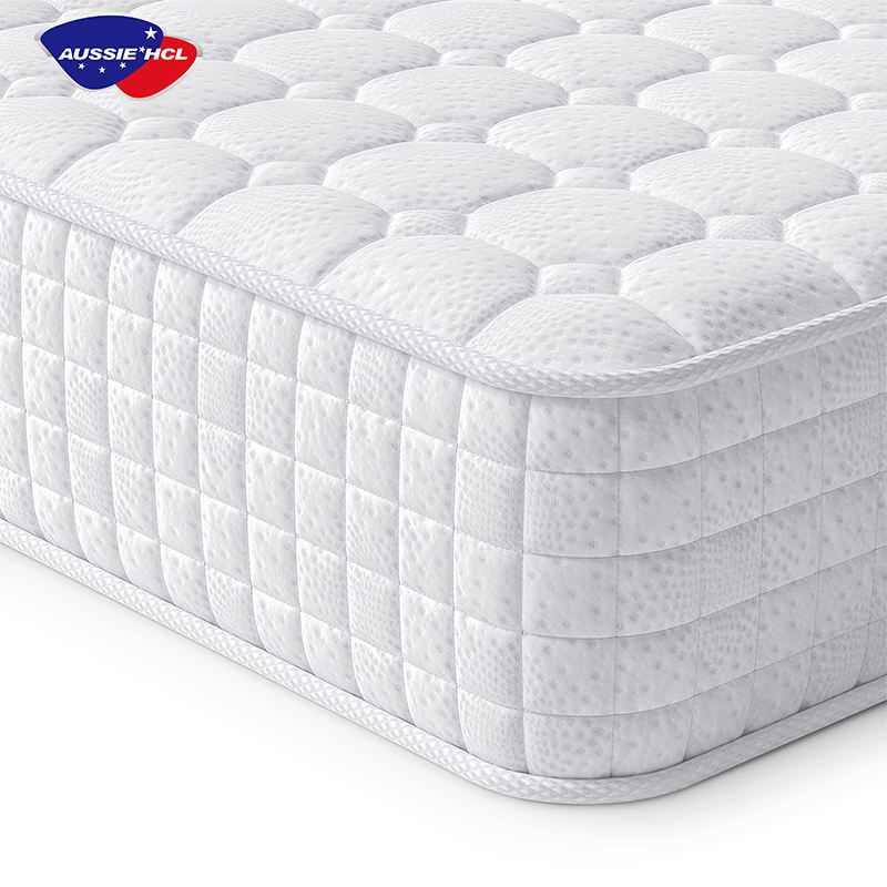 Aussie HCL 6 -10 Inch Roll Up Packing Queen King wholesale Memory Foam 5 Zone Pocket Spring Mattress
