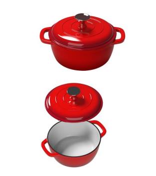 22 cm enamel cast iron casserole