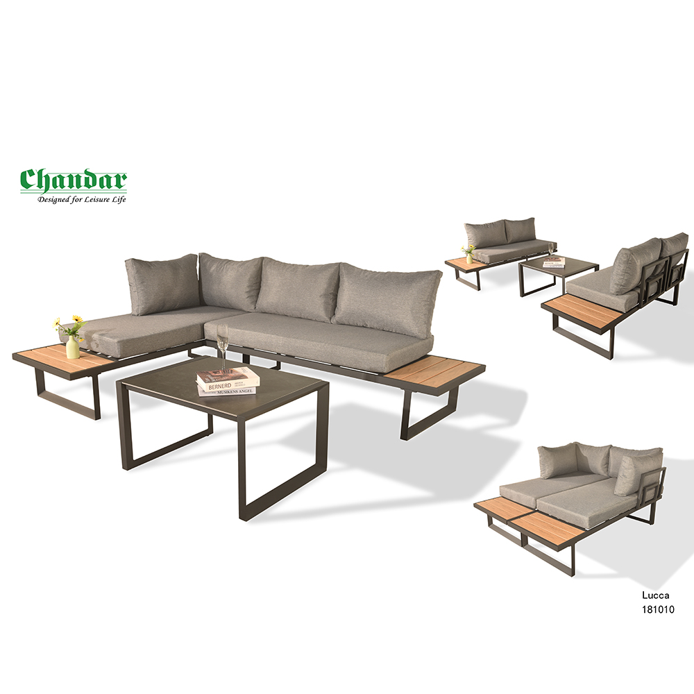 Powder coated aluminum sofa set