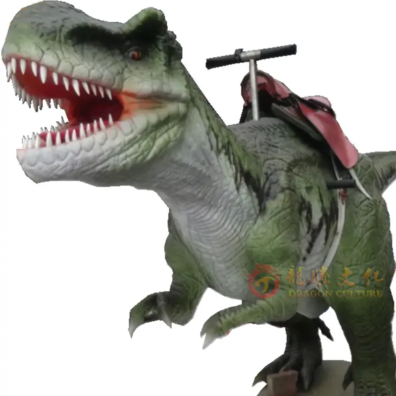 Life size riding dinosaur