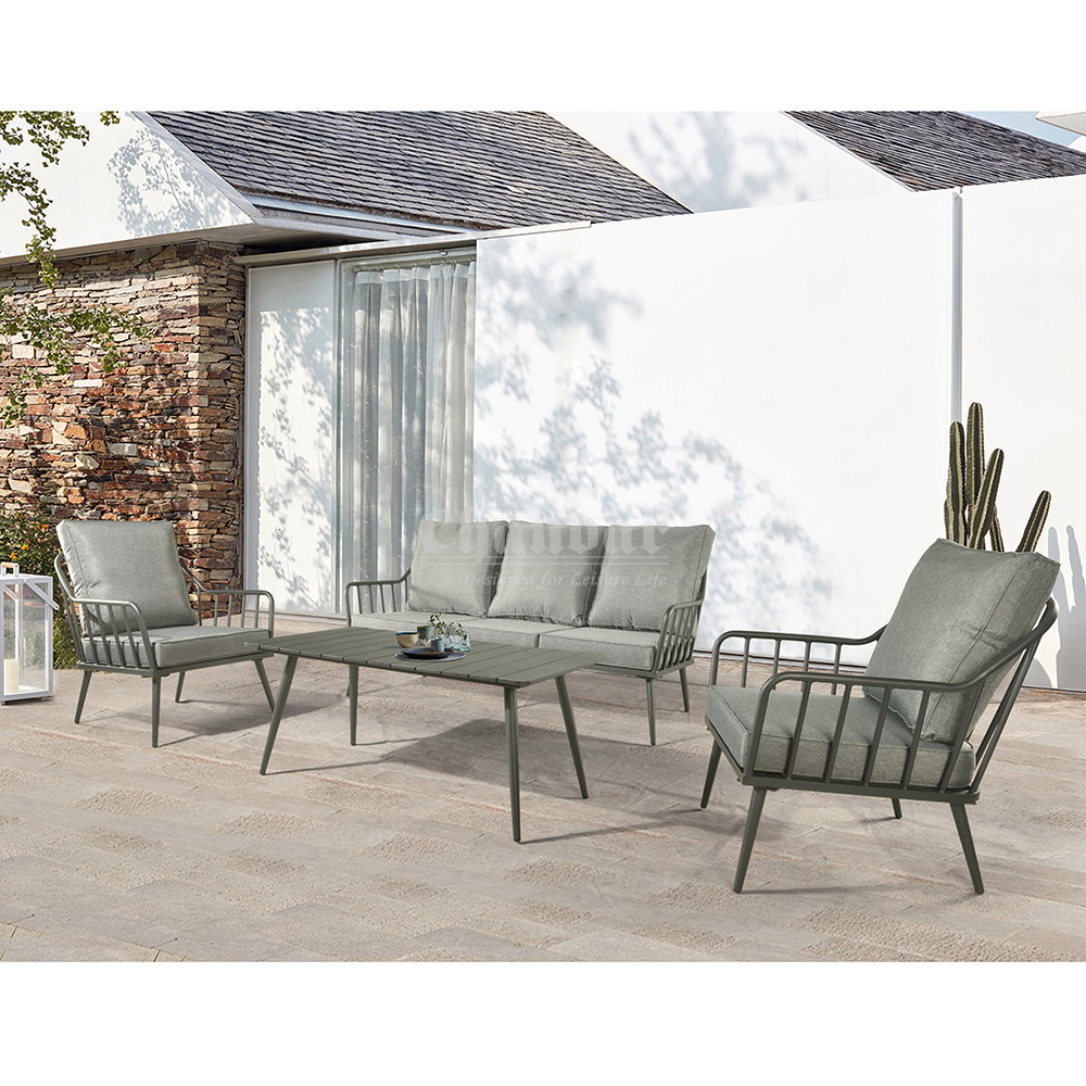 Powder coated aluminum sofa set