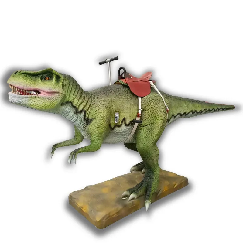 Coin-operated riding dinosaur