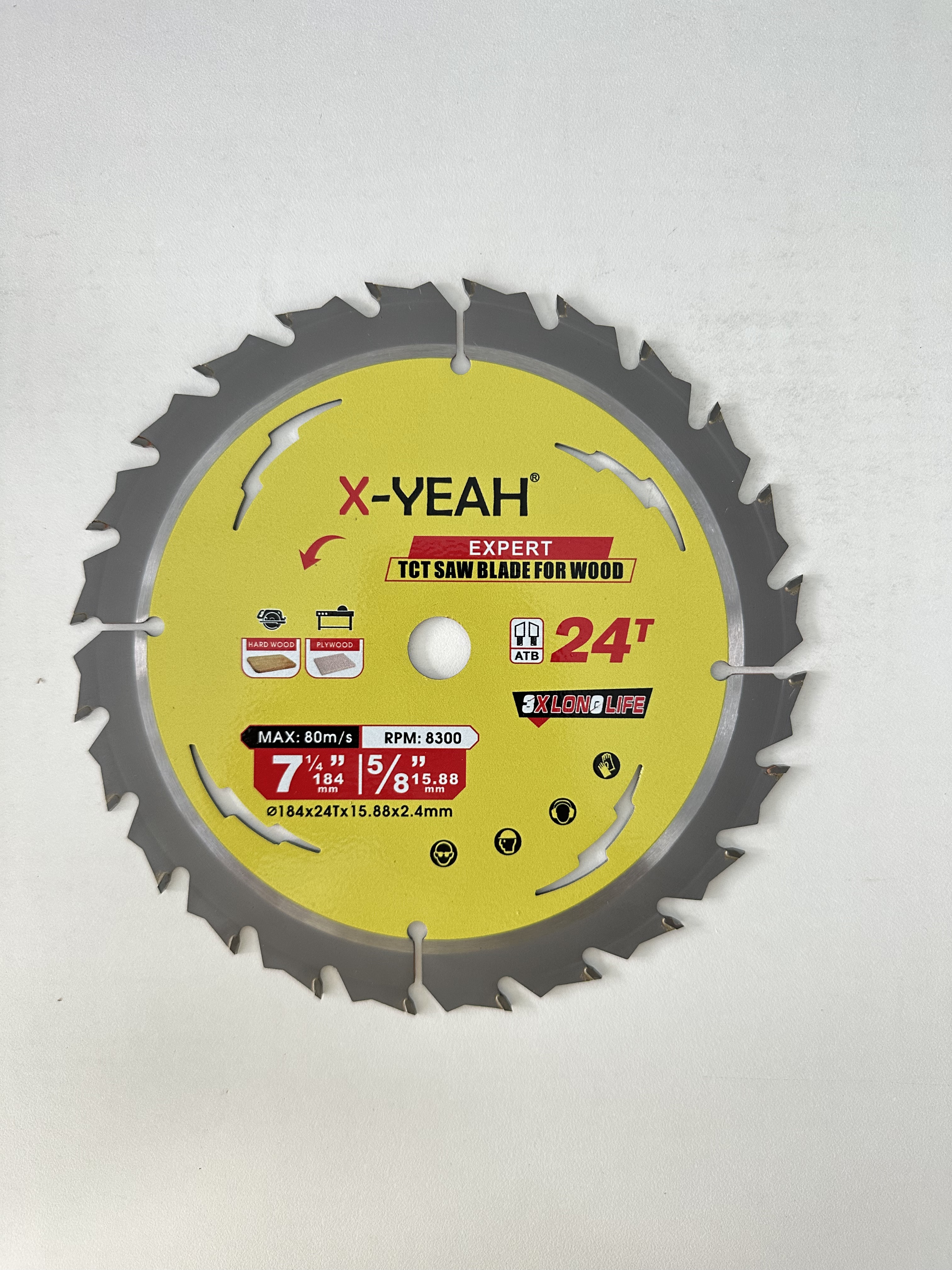 X-YEAH 184X24T General Purpose Woodworking TCT Saw Blade