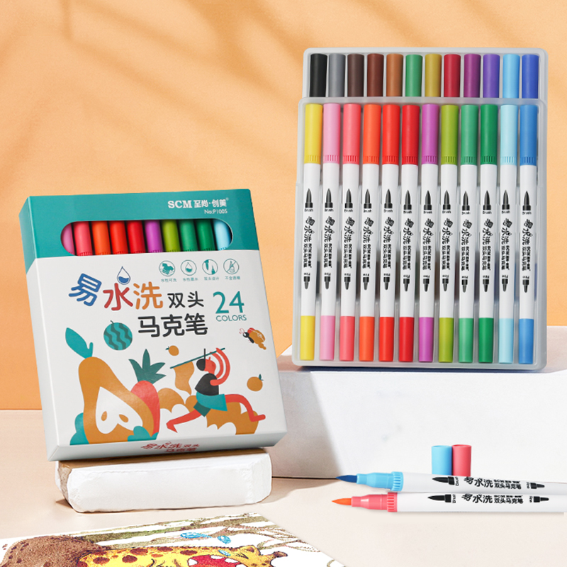 ZSCM Children's Washable Watercolor Pencils Washable Markers