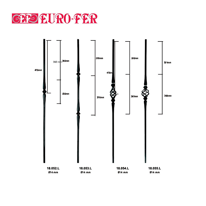 Iron stair balusters Knucles collection