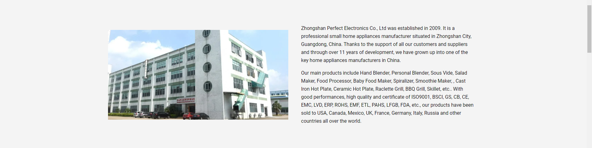 Zhongshan Shangpin Electrical Appliances Co., Ltd. – Food blender 1