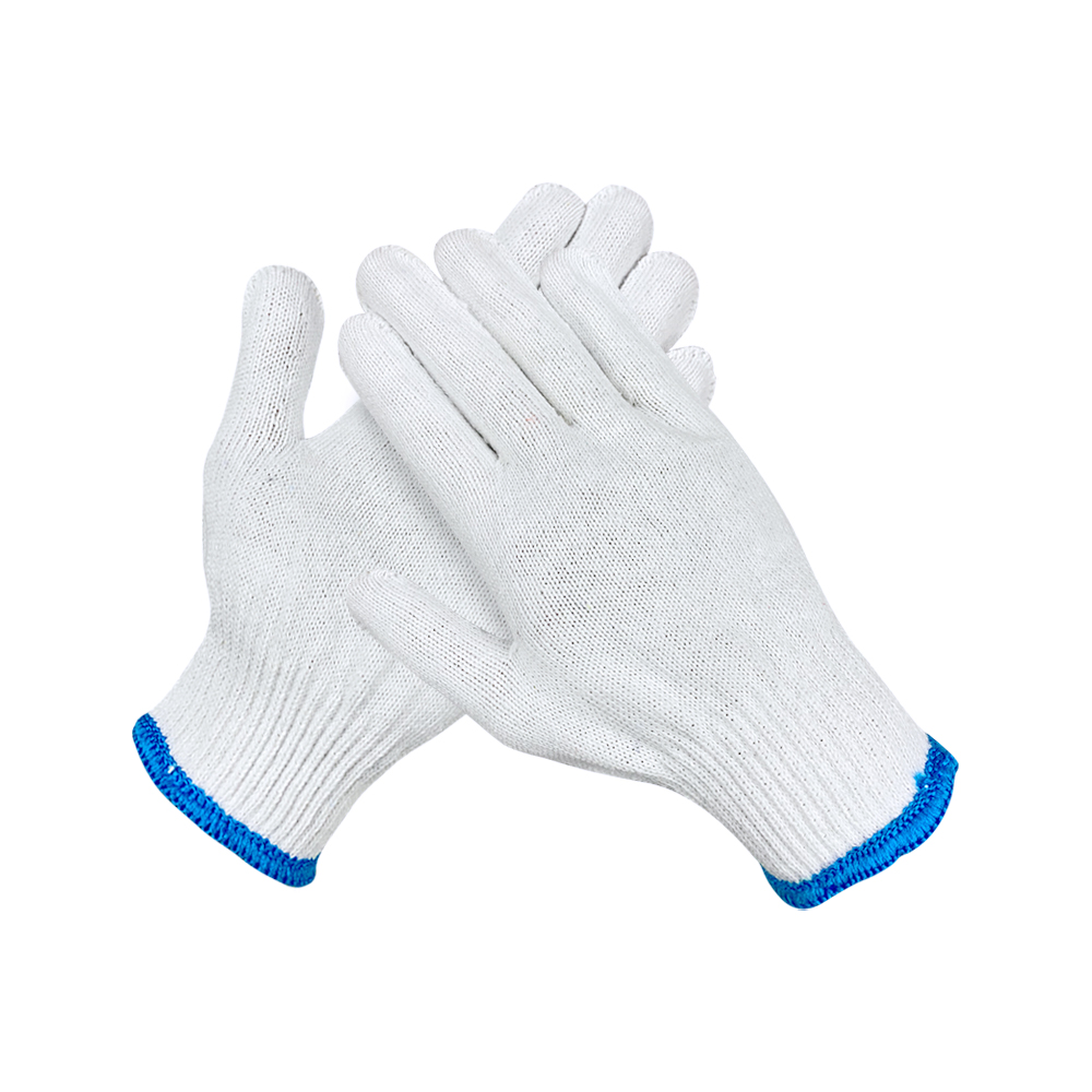 7/10gauge Industrial/Working/Hand Guantes Safety Work Glove White Cotton Knitted Glove