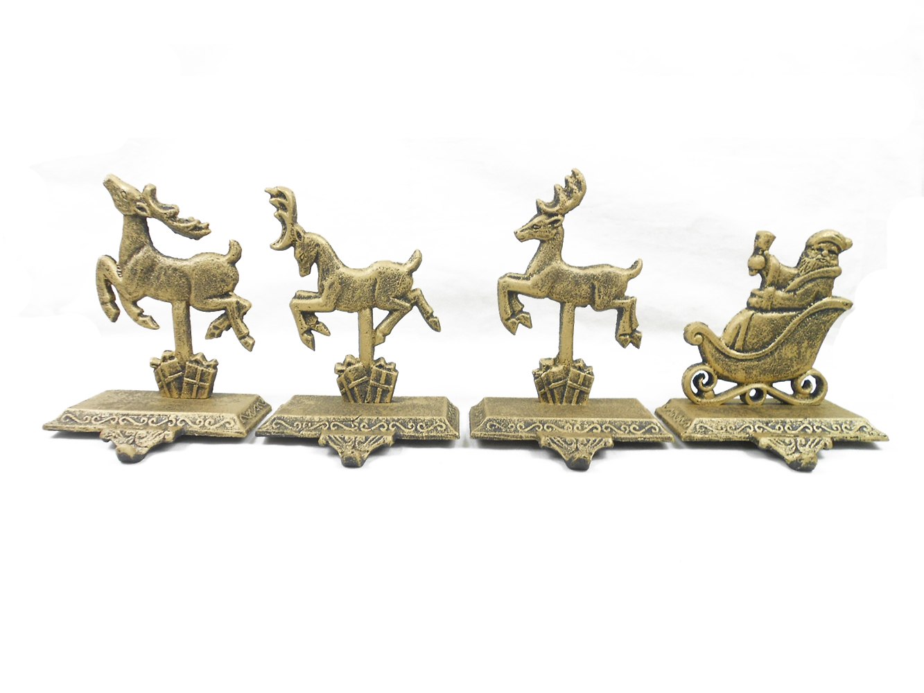 Christmas Deer,sleigh Stocking Holder,hook,cast Iron Hook