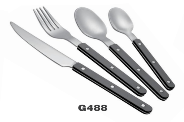 Plastic handle cutlery