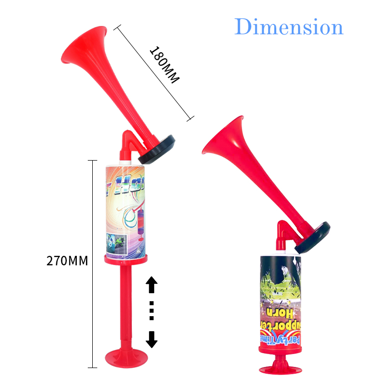 High pitch football game game party cheering plastic air horn hand pump air horn