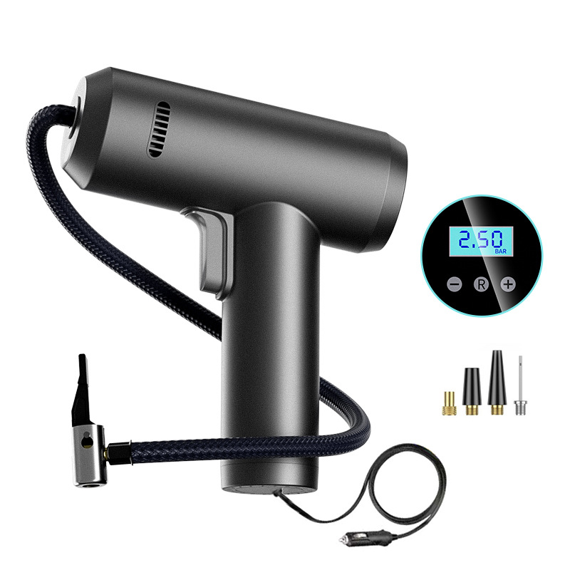 Portable Tire Inflator for Car, Motorcycle , Cordless Air Compressor Pump W/ Digital Screen and LED