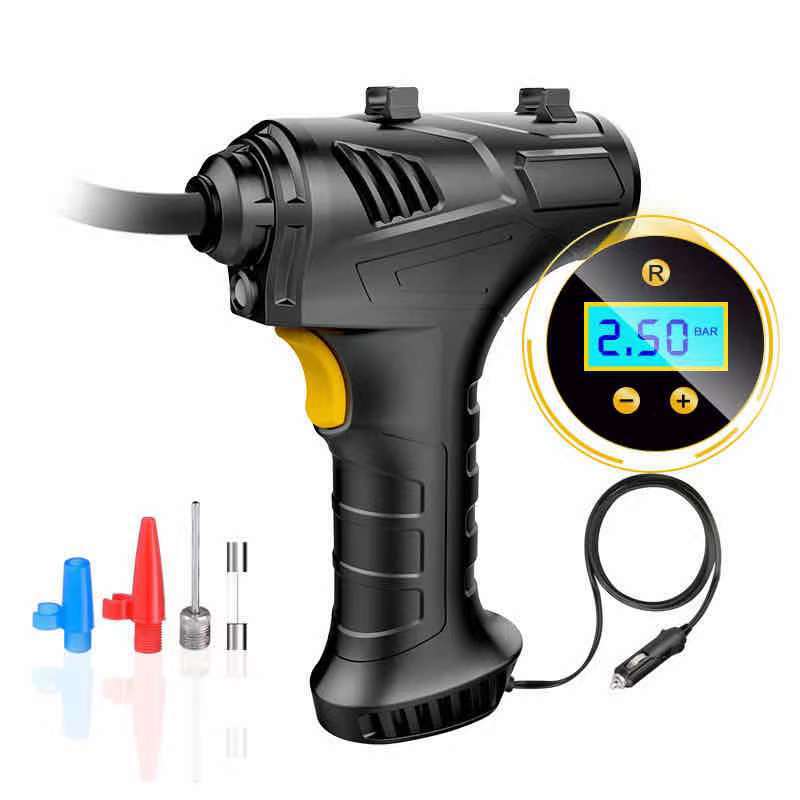 Portable Tire Inflator for Car, Motorcycle , Cordless Air Compressor Pump W/ Digital Screen and LED
