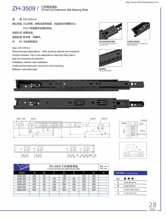 ZH-3509 Full extension