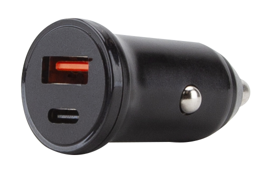 CAR CHARGER 2 USB SHORT BODY 1xQC + 1PD