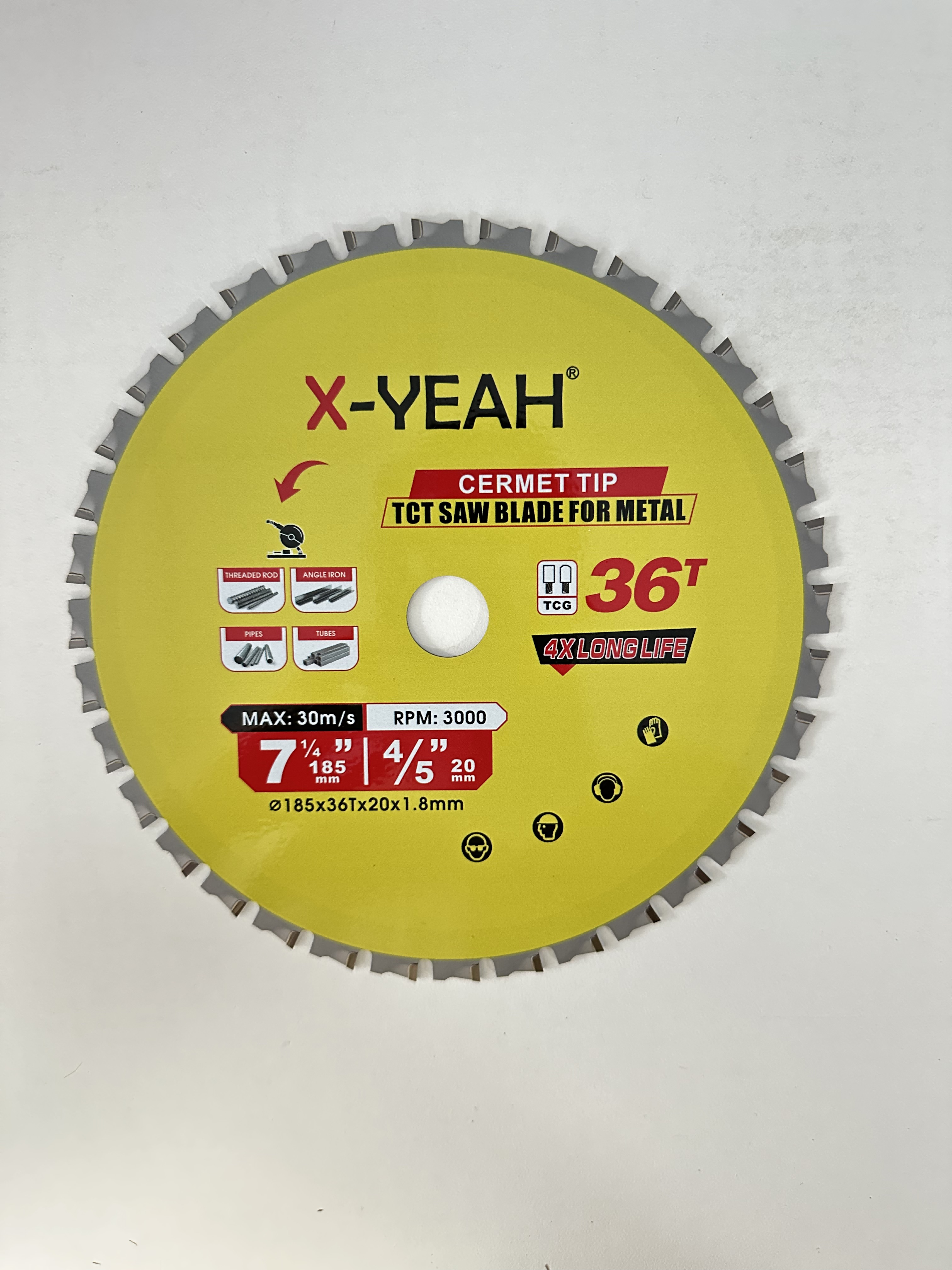 X-YEAH 185X36T TCT saw blade for Ferrous Metal Cutting