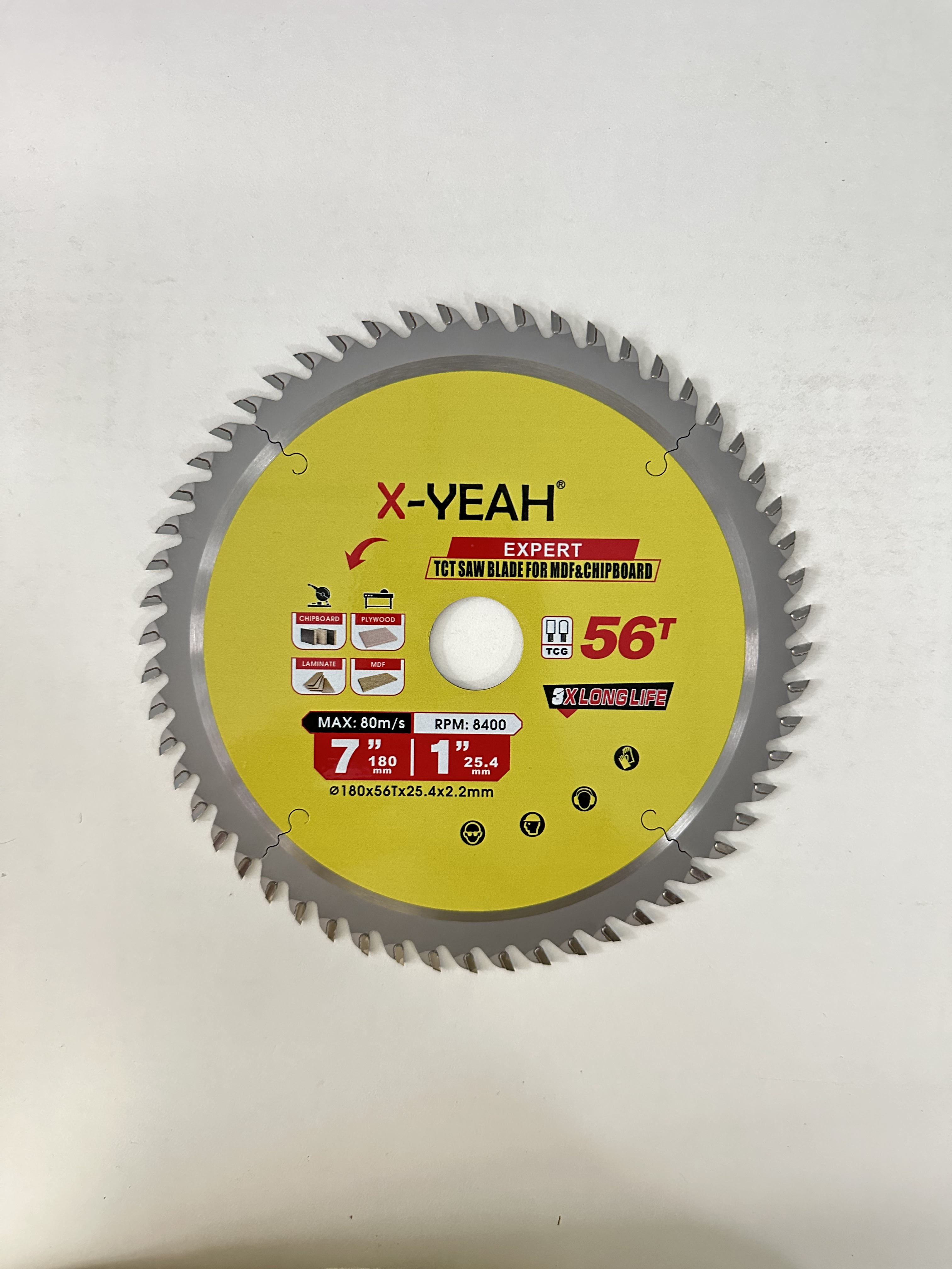 X-YEAH 180X56T MDF TCT saw blade for MDF&chipboard