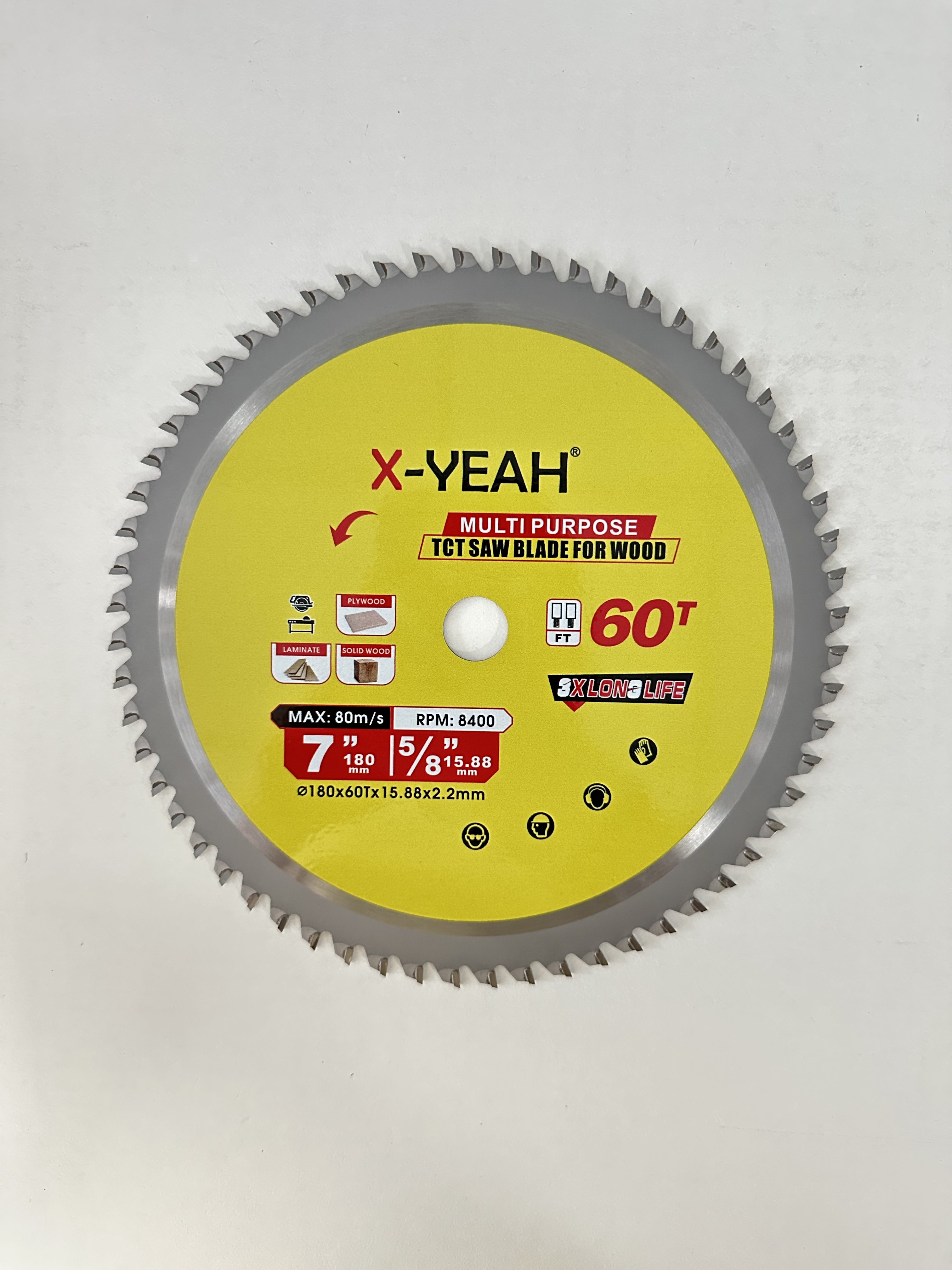 X-YEAH 180X60T Multi Function TCT Saw Blade for wood